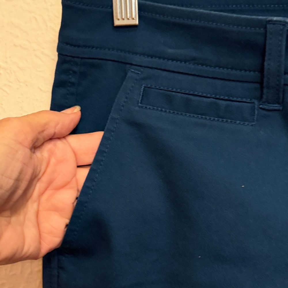 🍀🍀🍀BOGOHO🍀🍀🍀Market & Spruce Teal Blue Stretch Chino Pants-8 petite - Picture 5 of 11